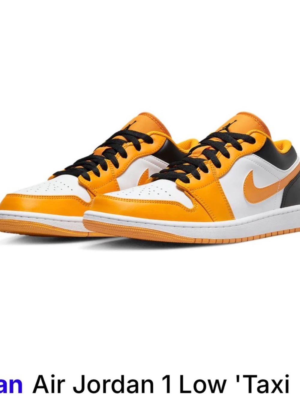 Nike Air Jordan 1 Low (GS)- Taxi/Black/ White